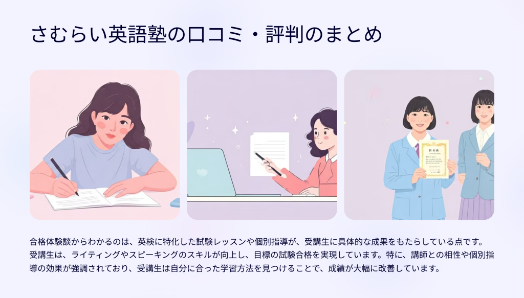 さむらい英語塾の口コミ・評判のまとめ