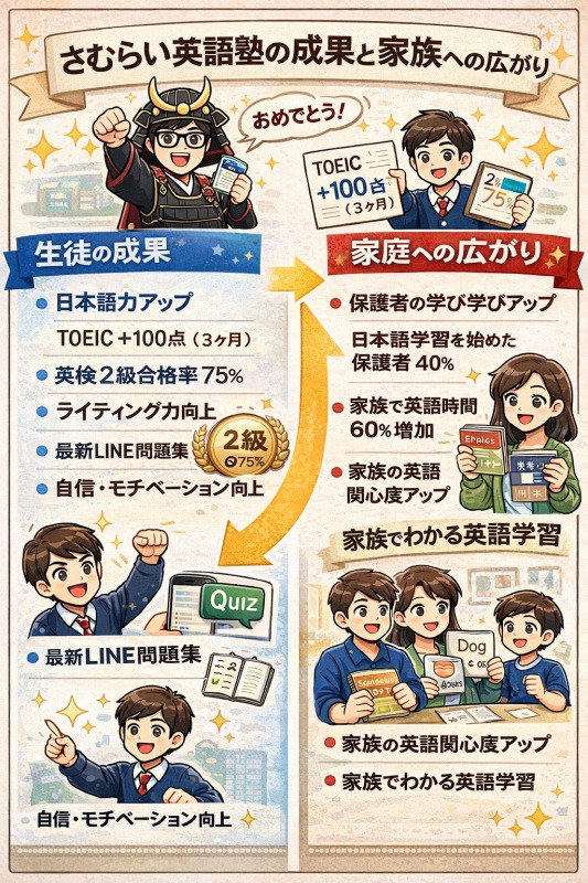さむらい英語塾の成果と家族への広がり
