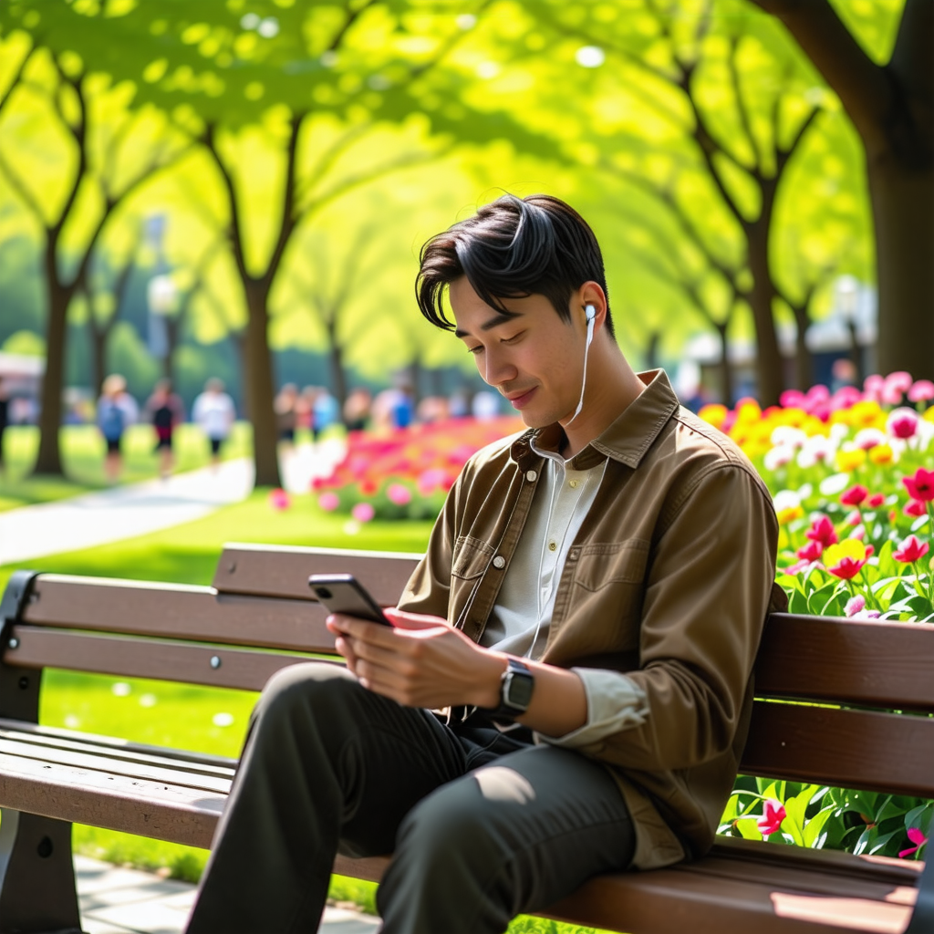 公園で英語学習