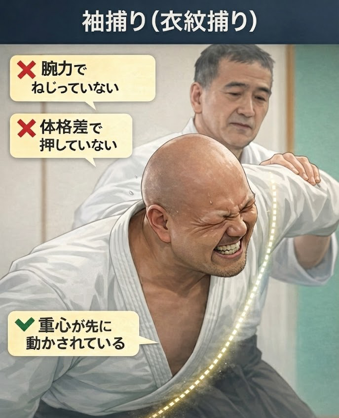 袖捕り（衣紋捕り）